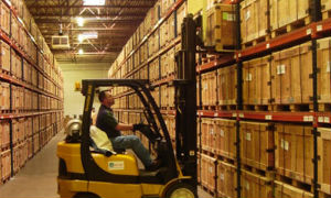 Inside view of ESSA Freight Services distribution center 
